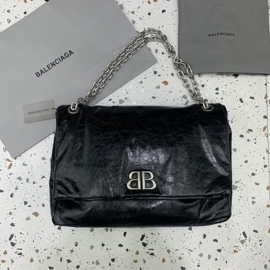 Balenciaga Monaco Large Chain Bag in Black Balenciaga Monaco Large Chain Bag in Black