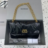 Balenciaga Monaco Medium Chain Bag in Black