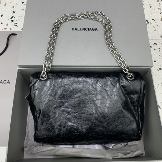 Balenciaga Monaco Medium Chain Bag in Black Balenciaga Monaco Medium Chain Bag in Black