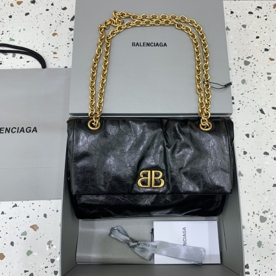 Balenciaga Monaco Small Chain Bag in Black Balenciaga Monaco Small Chain Bag in Black