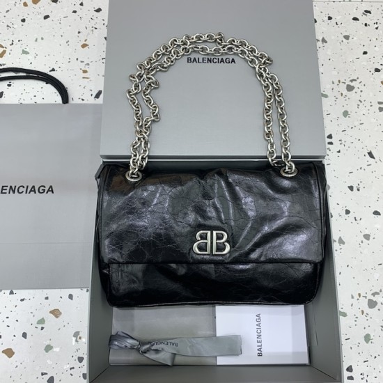 Balenciaga Monaco Small Chain Bag in Black Balenciaga Monaco Small Chain Bag in Black