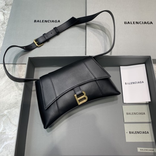 Balenciaga Small Soft Hourglass Shoulder Bag Black Balenciaga Small Soft Hourglass Shoulder Bag Black