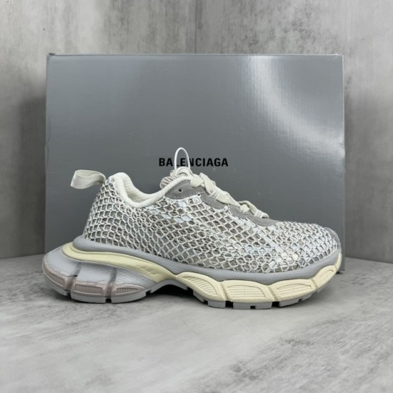 Balenciaga 3XL Fishnet Sneaker in Eggshell Balenciaga 3XL Fishnet Sneaker in Eggshell