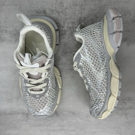 Balenciaga 3XL Fishnet Sneaker in Eggshell Balenciaga 3XL Fishnet Sneaker in Eggshell