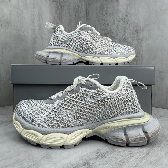 Balenciaga 3XL Fishnet Sneaker in Eggshell Balenciaga 3XL Fishnet Sneaker in Eggshell