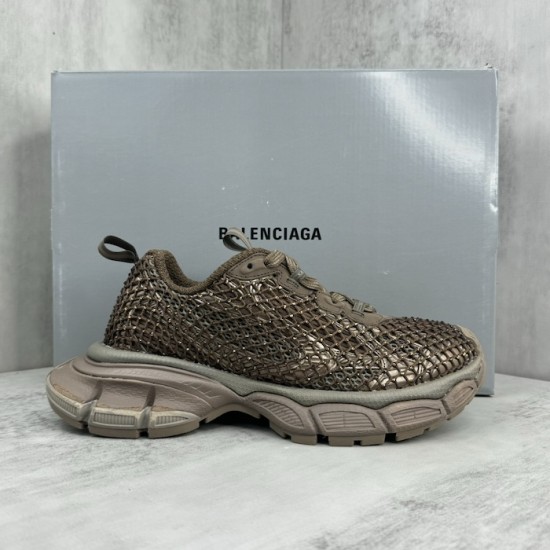 Balenciaga 3XL Fishnet Sneaker in Golden Balenciaga 3XL Fishnet Sneaker in Golden