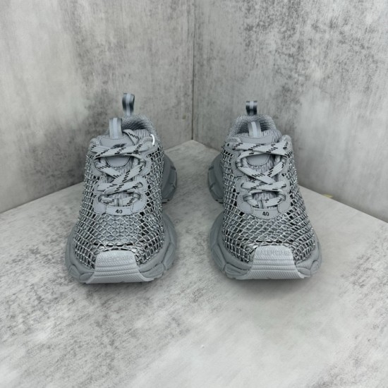 Balenciaga 3XL Fishnet Sneaker in Silver Balenciaga 3XL Fishnet Sneaker in Silver