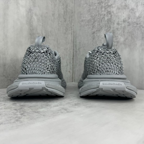 Balenciaga 3XL Fishnet Sneaker in Silver Balenciaga 3XL Fishnet Sneaker in Silver
