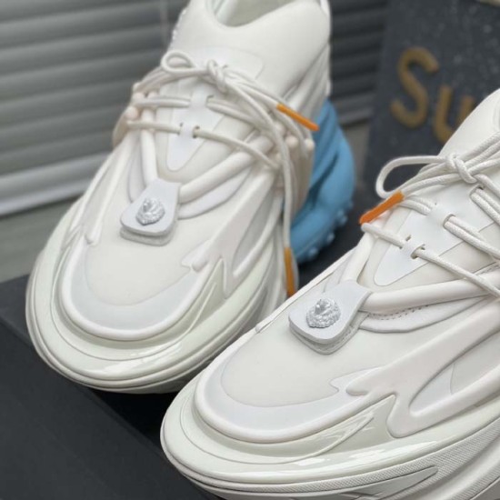 Balmain Unicorn Sneakers in Neoprene and Leather Blue Balmain Unicorn Sneakers in Neoprene and Leather Blue