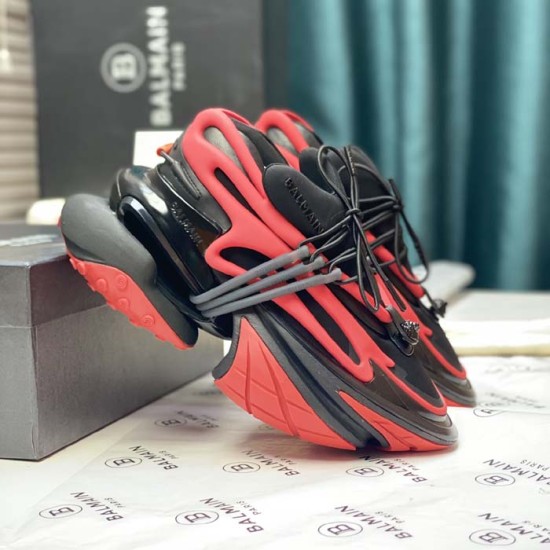 Balmain Calfskin Unicorn Low-top Sneakers Red Balmain Calfskin Unicorn Low-top Sneakers Red
