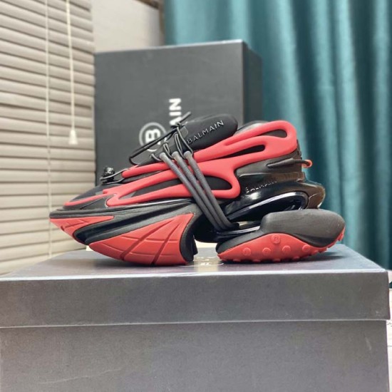 Balmain Calfskin Unicorn Low-top Sneakers Red Balmain Calfskin Unicorn Low-top Sneakers Red