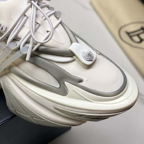 Balmain Calfskin Unicorn Low-top Sneakers White Balmain Calfskin Unicorn Low-top Sneakers White