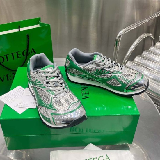 Bottega Veneta Orbit Sneaker Lightweight Technical Fabric and Mesh Green Bottega Veneta Orbit Sneaker Lightweight Technical Fabric and Mesh Green