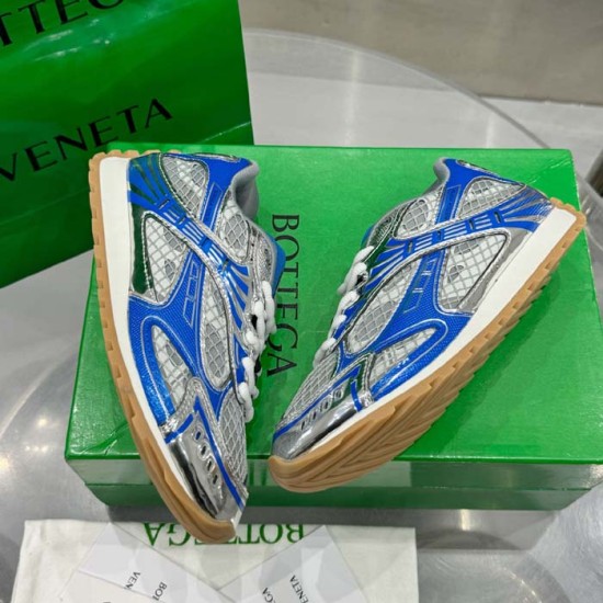 Bottega Veneta Orbit Sneaker Lightweight Technical Fabric Blue / Silver Bottega Veneta Orbit Sneaker Lightweight Technical Fabric Blue / Silver