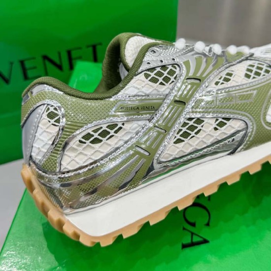 Bottega Veneta Orbit Sneaker Lightweight Technical Fabric Mud / White Bottega Veneta Orbit Sneaker Lightweight Technical Fabric Mud / White