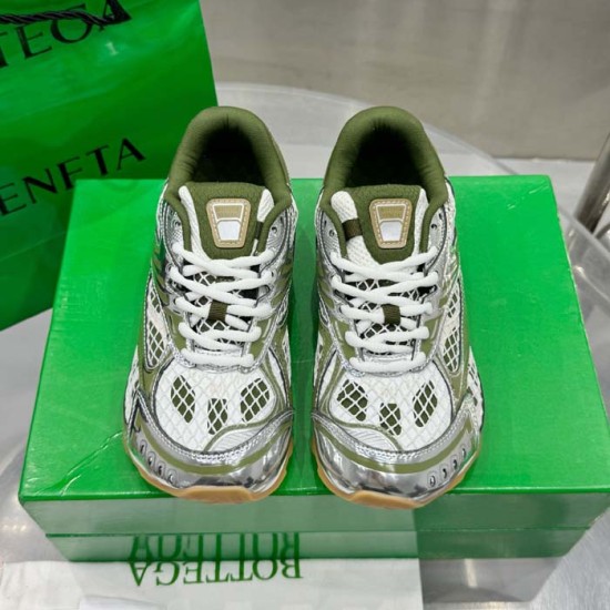 Bottega Veneta Orbit Sneaker Lightweight Technical Fabric Mud / White Bottega Veneta Orbit Sneaker Lightweight Technical Fabric Mud / White