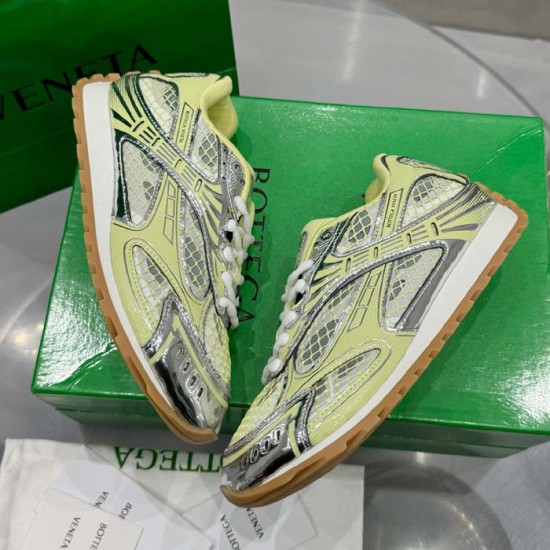 Bottega Veneta Orbit Sneaker Lightweight Technical Fabric Yellow / Silver Bottega Veneta Orbit Sneaker Lightweight Technical Fabric Yellow / Silver