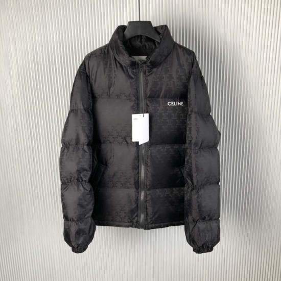 Celine Down Jacket in Triomphe Nylon Jacquard Celine Down Jacket in Triomphe Nylon Jacquard