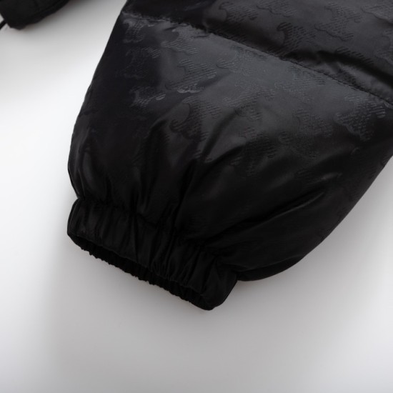 Celine Down Jacket in Triomphe Nylon Jacquard Celine Down Jacket in Triomphe Nylon Jacquard