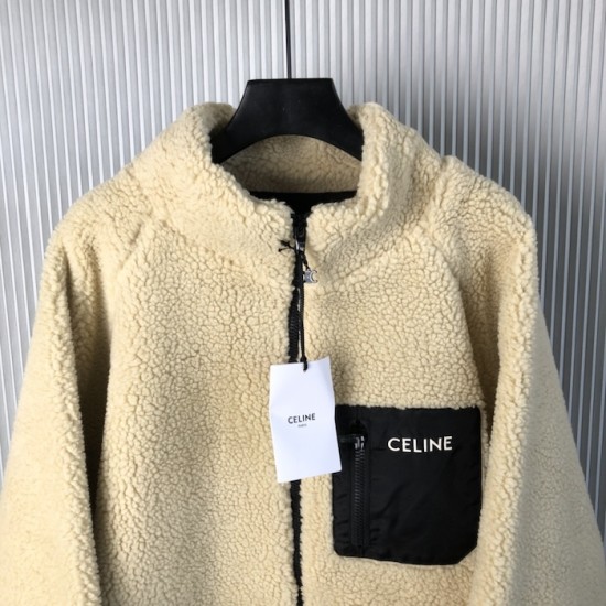Celine hooded jacket in jersey fleece Celine hooded jacket in jersey fleece