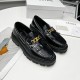 Celine Margaret Loafer with Triomphe Chain in Polished Bull Celine Margaret Loafer with Triomphe Chain in Polished Bull