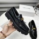 Celine Margaret Loafer with Triomphe Chain in Polished Bull Celine Margaret Loafer with Triomphe Chain in Polished Bull