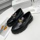 Celine Margaret Loafer with Triomphe Chain in Polished Bull Celine Margaret Loafer with Triomphe Chain in Polished Bull