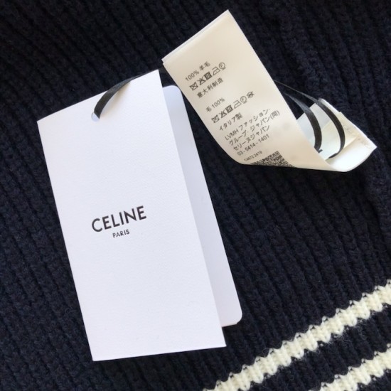 Celine college hooded sweater in wool navy Celine college hooded sweater in wool navy