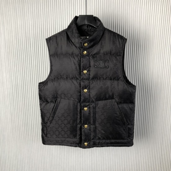 Celine quilted blouson jacket in monogram nylon black Celine quilted blouson jacket in monogram nylon black