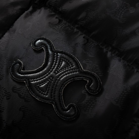 Celine quilted blouson jacket in monogram nylon black Celine quilted blouson jacket in monogram nylon black
