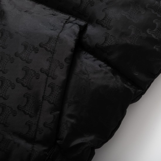 Celine quilted blouson jacket in monogram nylon black Celine quilted blouson jacket in monogram nylon black