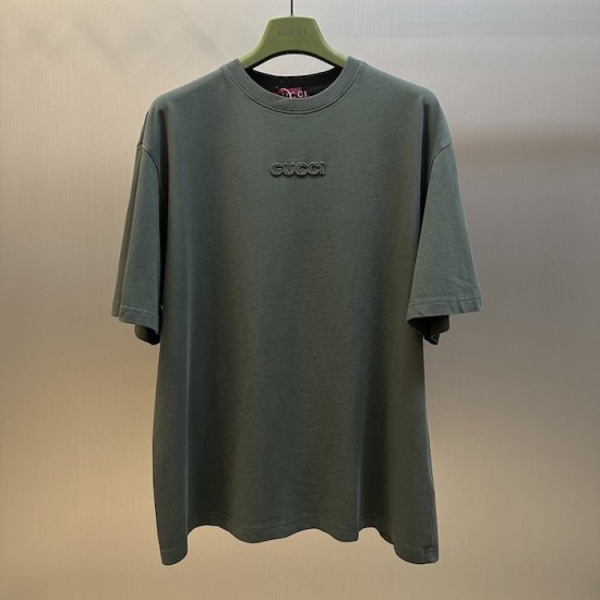 Gucci Embroidered cotton jersey T-shirt Forest Green Gucci Embroidered cotton jersey T-shirt Forest Green