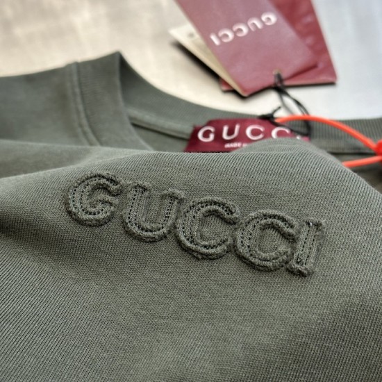 Gucci Embroidered cotton jersey T-shirt Forest Green Gucci Embroidered cotton jersey T-shirt Forest Green