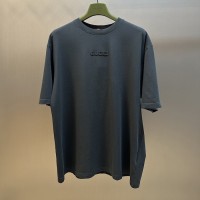 Gucci Embroidered cotton jersey T-shirt Dark Grey