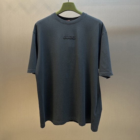 Gucci Embroidered cotton jersey T-shirt Dark Grey Gucci Embroidered cotton jersey T-shirt Dark Grey