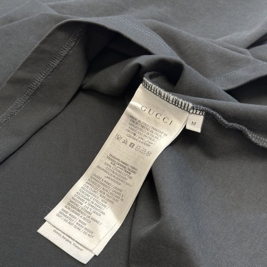 Gucci Embroidered cotton jersey T-shirt Dark Grey Gucci Embroidered cotton jersey T-shirt Dark Grey