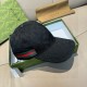 Gucci Original GG canvas baseball hat with Web Black Gucci Original GG canvas baseball hat with Web Black