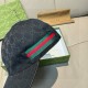 Gucci Original GG canvas baseball hat with Web Black Gucci Original GG canvas baseball hat with Web Black
