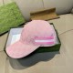 Gucci Original GG canvas baseball hat with Web Pink Gucci Original GG canvas baseball hat with Web Pink