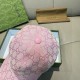 Gucci Original GG canvas baseball hat with Web Pink Gucci Original GG canvas baseball hat with Web Pink