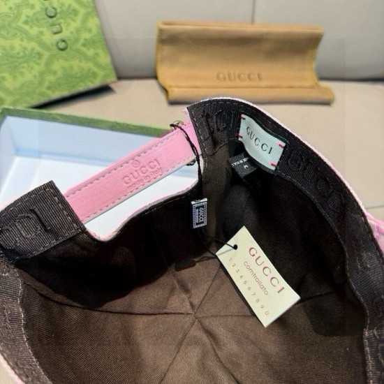 Gucci Original GG canvas baseball hat with Web Pink Gucci Original GG canvas baseball hat with Web Pink