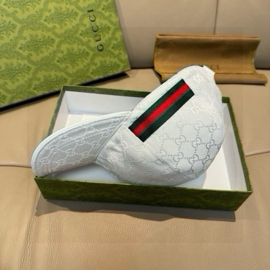 Gucci Original GG canvas baseball hat with Web White Gucci Original GG canvas baseball hat with Web White