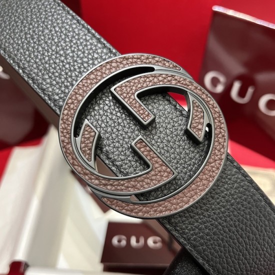 Gucci Reversible belt with Interlocking G buckle Brown Gucci Reversible belt with Interlocking G buckle Brown
