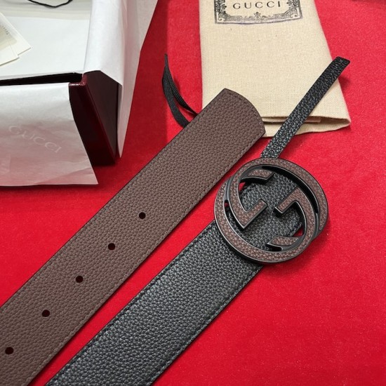 Gucci Reversible belt with Interlocking G buckle Brown Gucci Reversible belt with Interlocking G buckle Brown