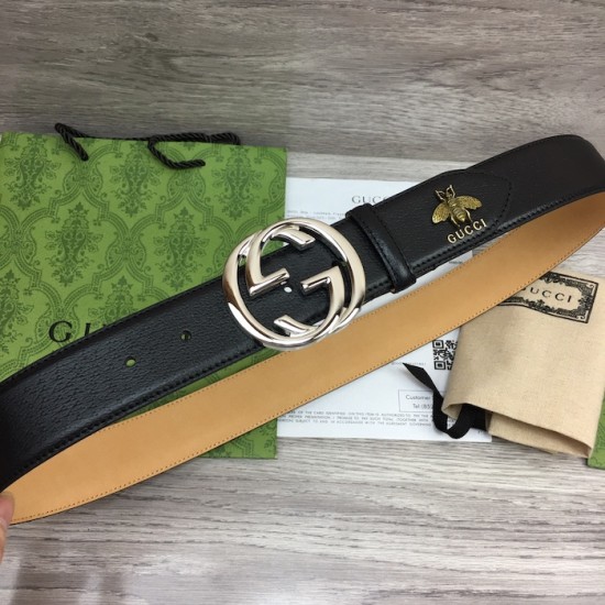 Gucci GG belt with Interlocking G buckle with Bee Gucci GG belt with Interlocking G buckle with Bee
