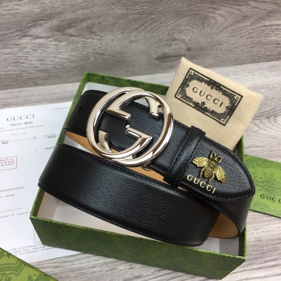 Gucci GG belt with Interlocking G buckle with Bee Gucci GG belt with Interlocking G buckle with Bee