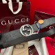 Gucci GG belt with Interlocking G buckle Black Gucci GG belt with Interlocking G buckle Black