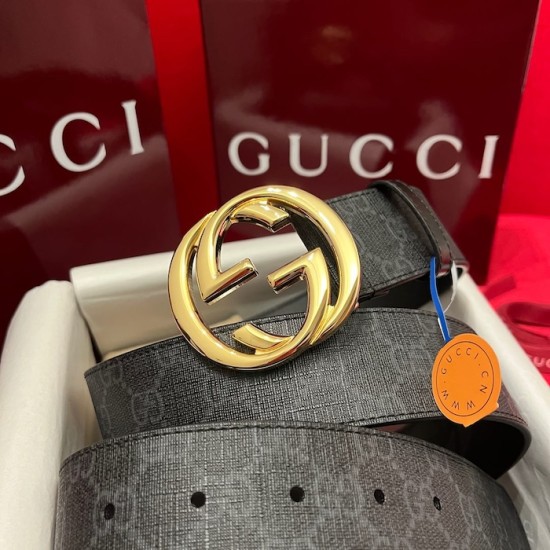 Gucci GG belt with Interlocking G buckle Black Gucci GG belt with Interlocking G buckle Black