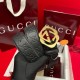 Gucci GG Interlocking Square Buckle Guccissima Leather Belt Black Gucci GG Interlocking Square Buckle Guccissima Leather Belt Black