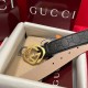 Gucci GG Interlocking Square Buckle Guccissima Leather Belt Black Gucci GG Interlocking Square Buckle Guccissima Leather Belt Black